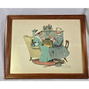 Vintage Print of Norman Rockwell's "Gaily Sharing Vintage Times